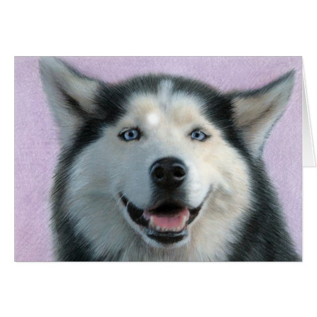 Husky Drawing Card (Front Horizontal)