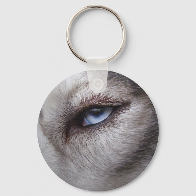 Husky Eye Keychain Siberian Husky Malamute Gifts (Front)