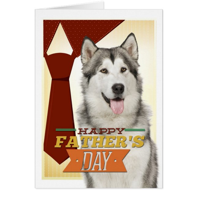 Husky Father's Day Card (Front)