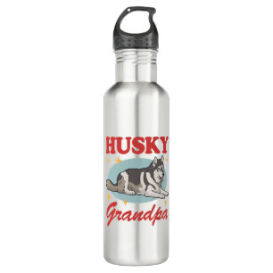 Husky Grandpa Dog Owner Siberian Husky 710 Ml Water Bottle