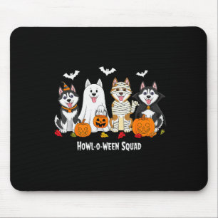 Husky Halloween Howl O Ween Squad  Mouse Pad