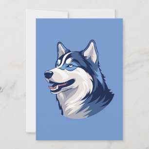 Husky Howlers Husky Dog Power Logo Art Holiday Card