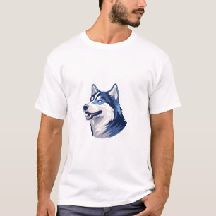 Husky Howlers Husky Dog Power Logo Art T-Shirt