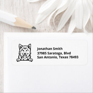 HUSKY   Image on Return Address Label