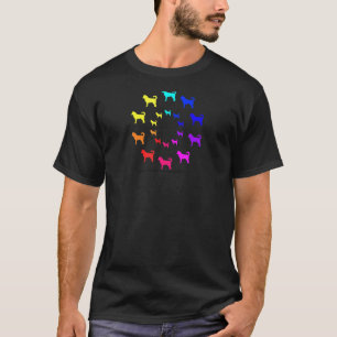 Husky In Rainbow Colours T-Shirt