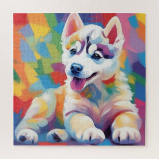 Husky in the Land of Colours  Jigsaw Puzzle