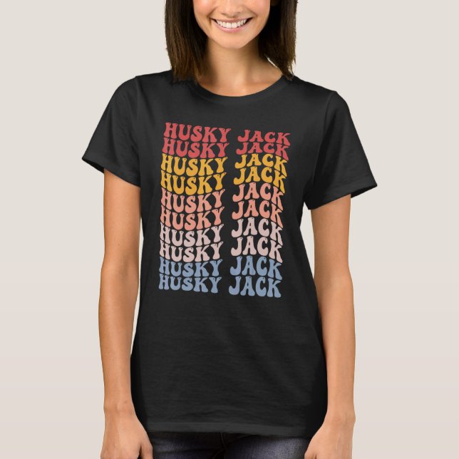 Husky Jack Groovy Retro T-Shirt (Front)