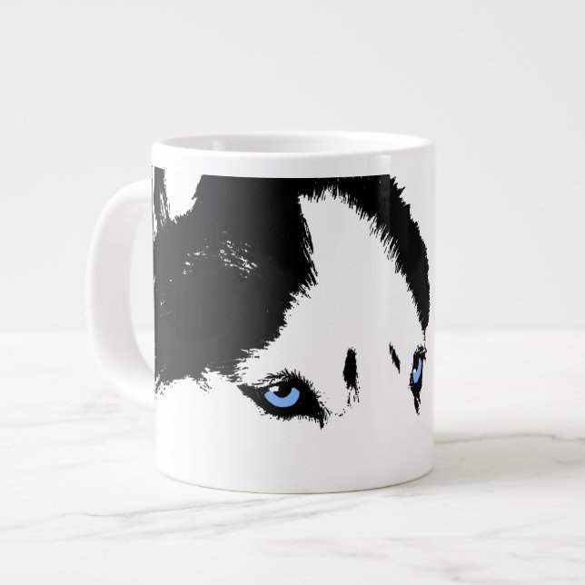 Husky Jumbo Mug Siberian Husky Cup Personalised (Front Left)