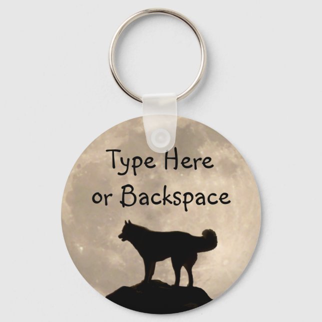 Husky Key Chains Sled Dog Husky Keychains Custom (Front)