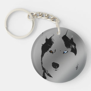 Husky Keychain Husky Malamute Keychain Customise