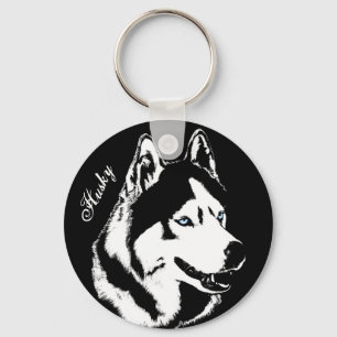 Husky Keychain Husky Malamute Keychain Customise