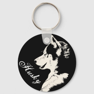 Husky Keychain Siberian Husky Dog Keychain Custom