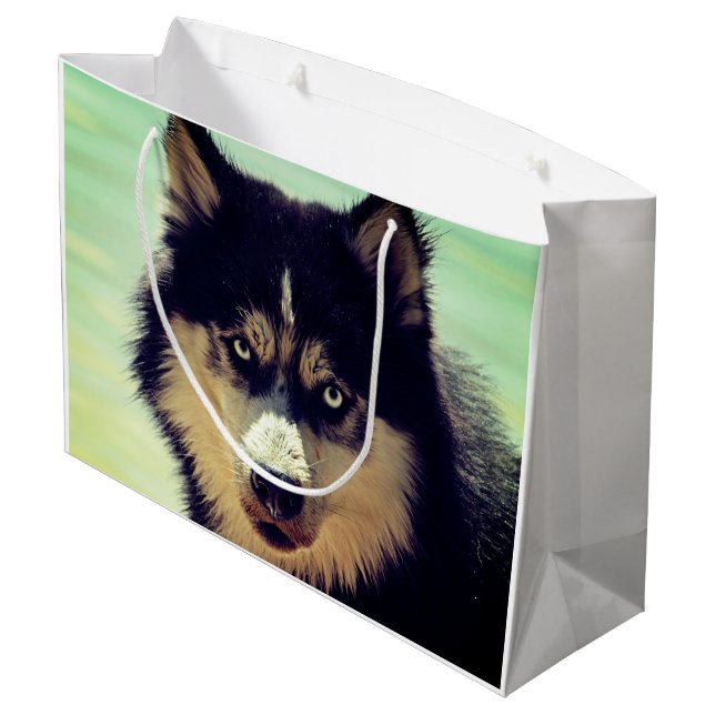 Husky Large Gift Bag (Back Angled)