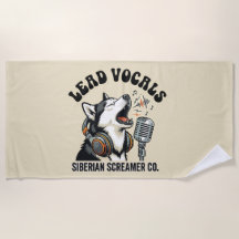 Husky Lead Vocal Funny Dog Design 