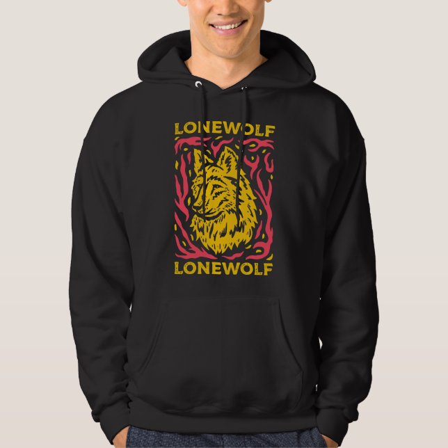 Husky Lonewolf Style Hoodie (Front)