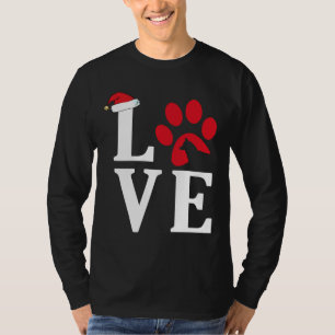 Husky Love Paw Christmas Tri Blend T-Shirt