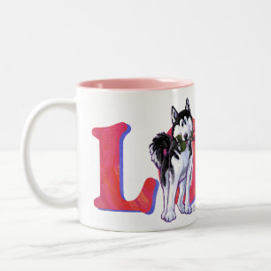 Husky Love Two-Tone Coffee Mug