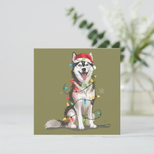 Husky Lover Christmas Siberian Xmas Dog Mum  Holiday Card