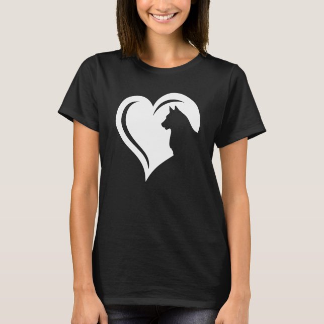 Husky Lover Heart  For Girls & Women Who Love Husk T-Shirt (Front)