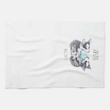Husky Lover Kitchen Towels