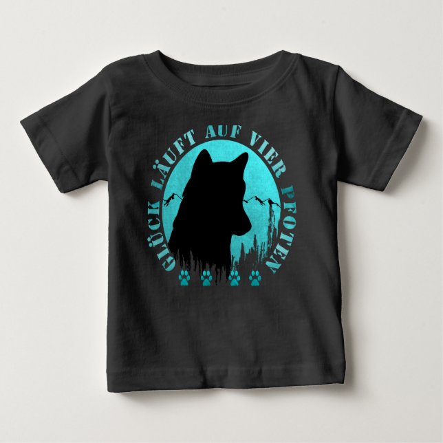 Husky - lucky wins four paws baby T-Shirt (Front)