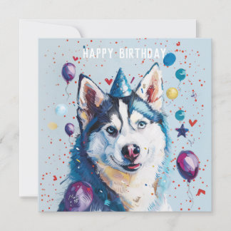 Husky / Malamute Birthday card