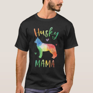 Husky Mama Colourful Siberian Husky Gifts Dog Mum T-Shirt