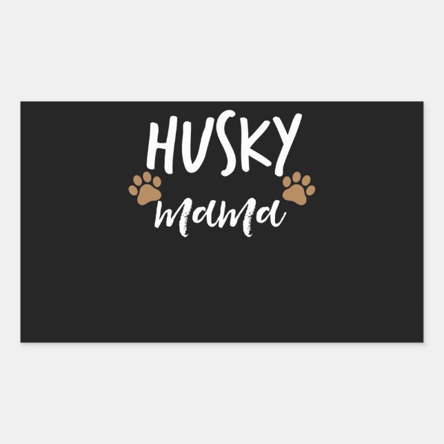 Husky Mama | Siberian Husky Mother Dog Lover Gift Rectangular Sticker (Front)