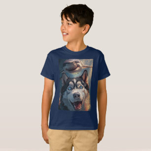 Husky Meets Shark Kids’ Ocean Adventure Tee