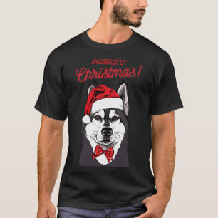 Husky Merry Christmas Style 3 T-Shirt
