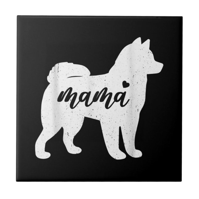 Husky Mothers Day | Dog Paw Lover Gift Ceramic Tile (Front)