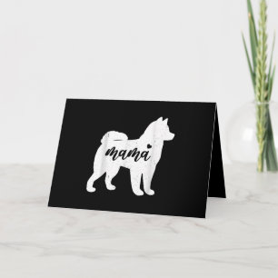 Husky Mothers Day Dog Paw Lover Gift Holiday Card