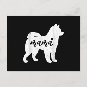 Husky Mothers Day Dog Paw Lover Gift Invitation Postcard
