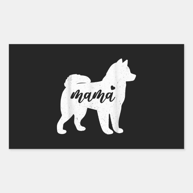 Husky Mothers Day | Dog Paw Lover Gift Rectangular Sticker (Front)