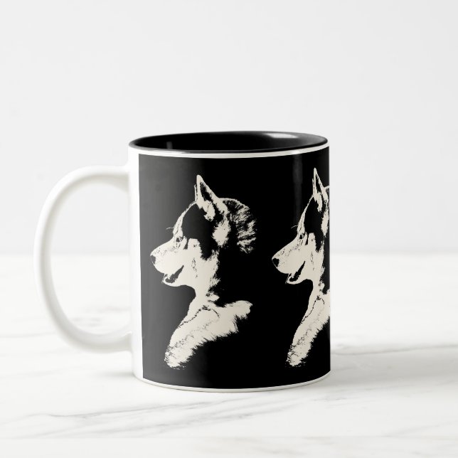 Husky Mug Coffee Cup Cool Siberian Husky Cup (Left)