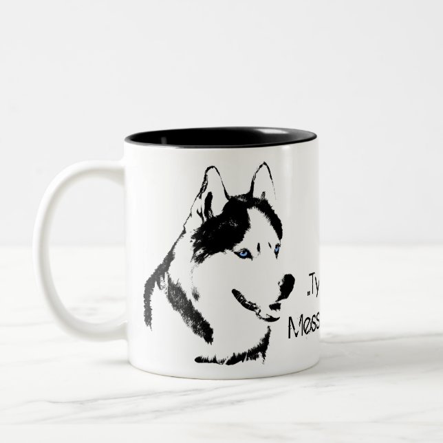 Husky Mug Coffee Cup Personalised Husky Dog Cup (Left)