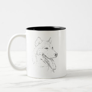 Husky Mug – Hand Drawn Ink Dog Coffee Mug