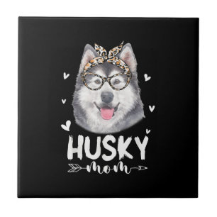 Husky Mum   Dog Lovers Gift   Mother Day Gift Ceramic Tile