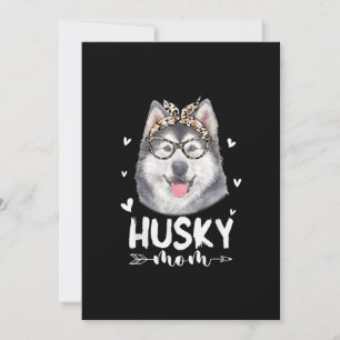 Husky Mum   Dog Lovers Gift   Mother Day Gift Holiday Card