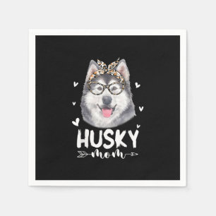 Husky Mum Dog Lovers Gift Mother Day Gift Napkin
