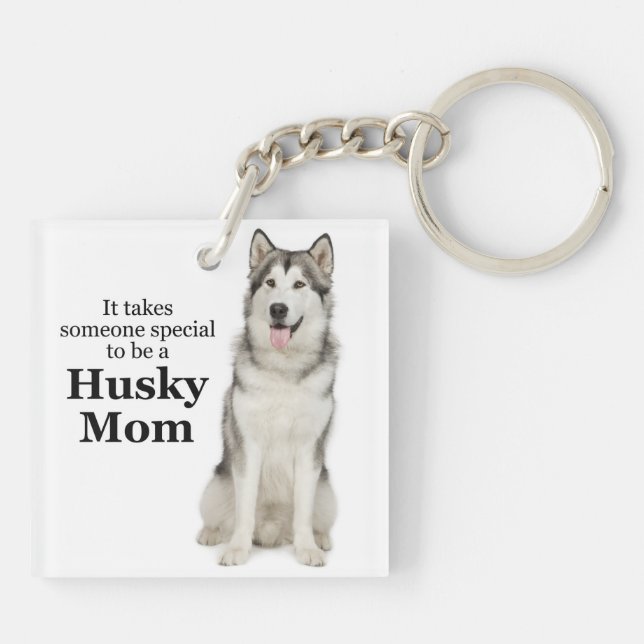 Husky Mum Keychain (Back)