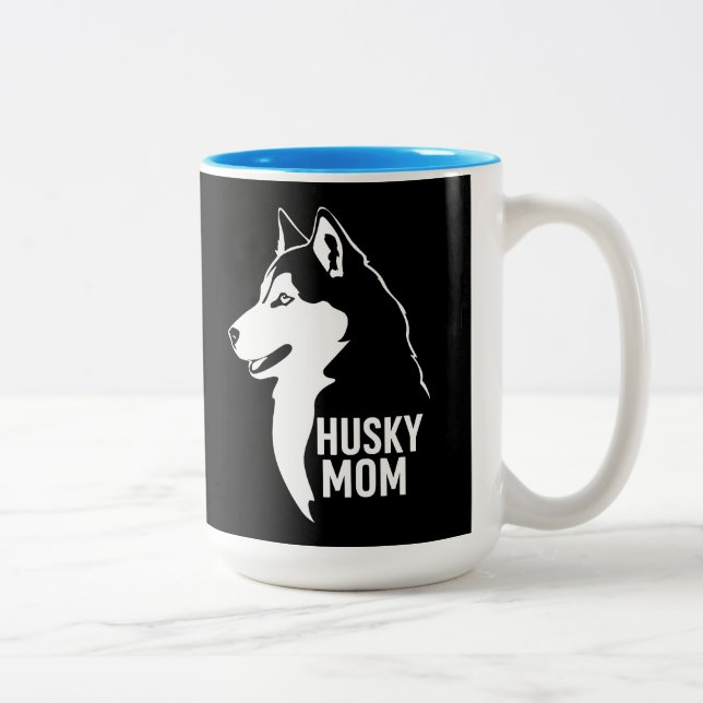 Husky Mum Two-Tone Coffee Mug (Right)