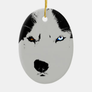 Husky Ornament Personalised Sled Dog Decoration