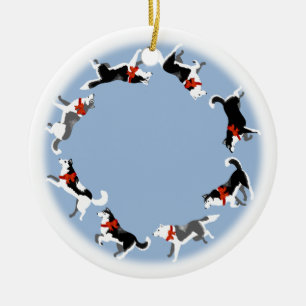 Husky Ornament Personalised Sled Dog Decoration