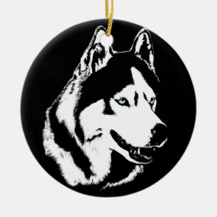 Husky Ornament Personalised Sled Dog Decoration