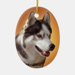 Husky Ornament Personalised Sled Dog Decoration