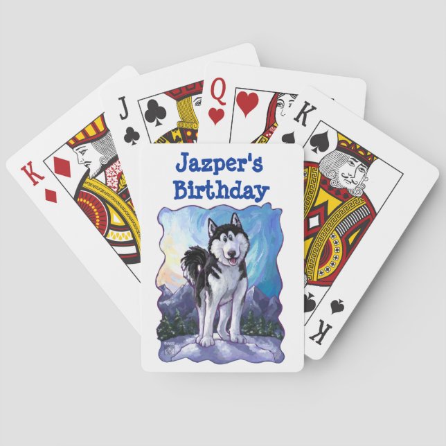 Husky Party Centre Playing Cards (Back)