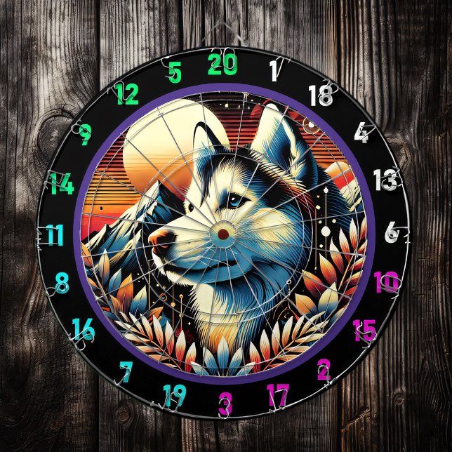 Husky Peak Glow Wall Accent Dartboard (Creator Uploaded)