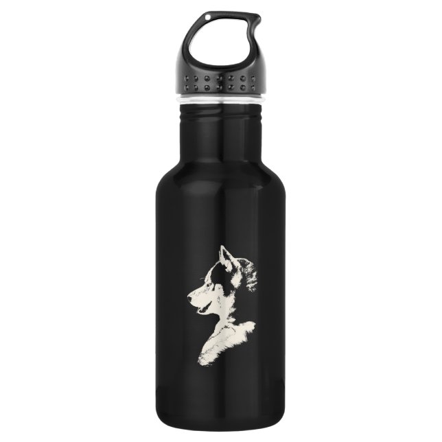 Husky Personalised Husky Dog Bottle (Front)