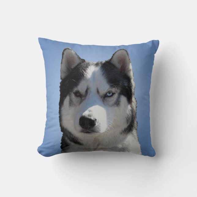 Husky Pillow Siberian Husky Malamute Pillows Gifts (Front)